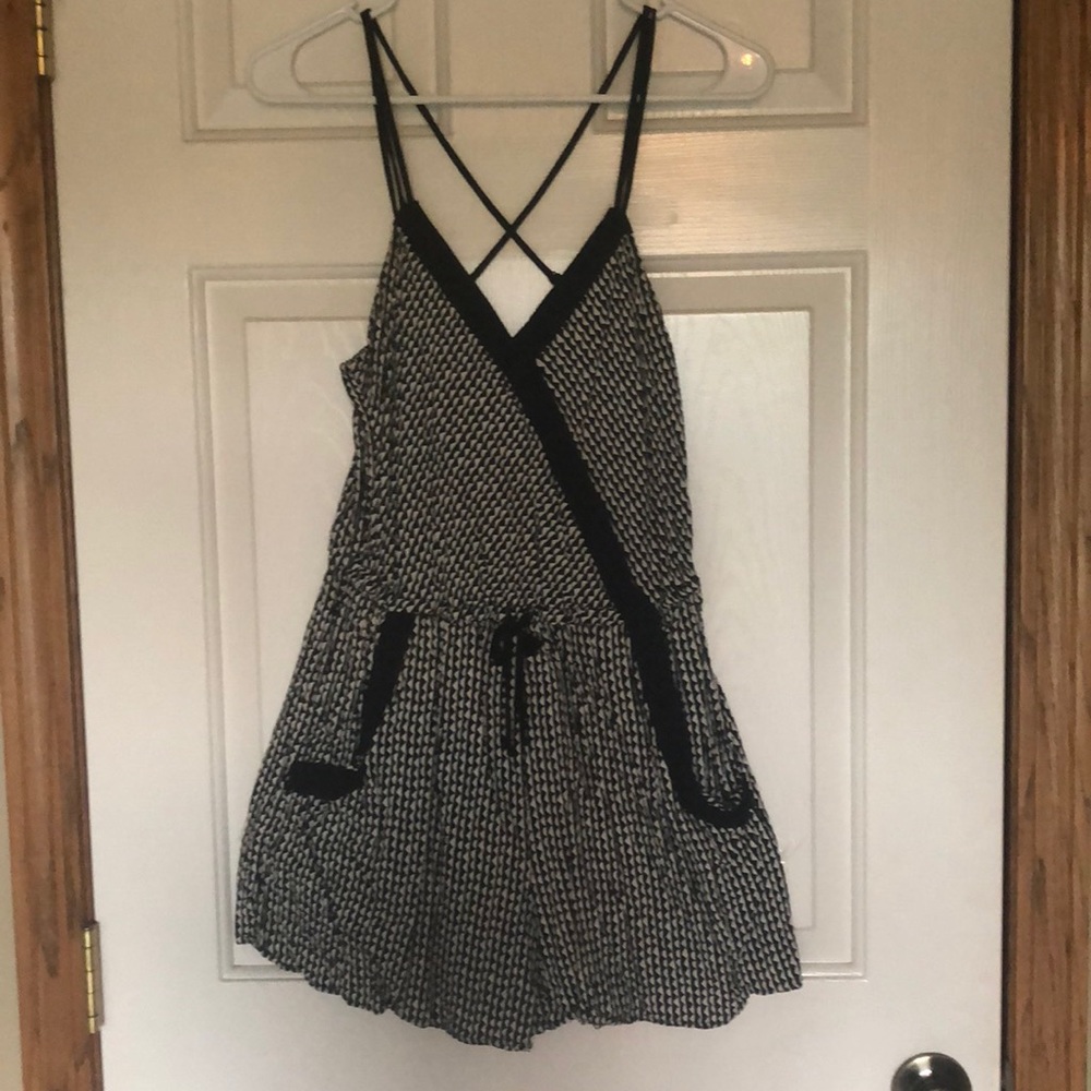 Black and white romper